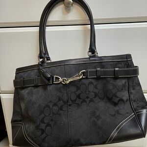 Coach Black Signature Shoulder Bag